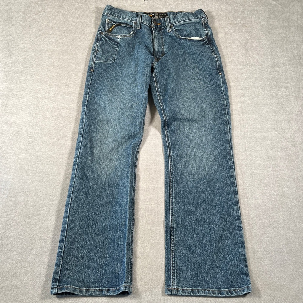 Ariat Rebar M4 Relaxed Boot Low Rise Jeans Mens 32x32 Blue Denim